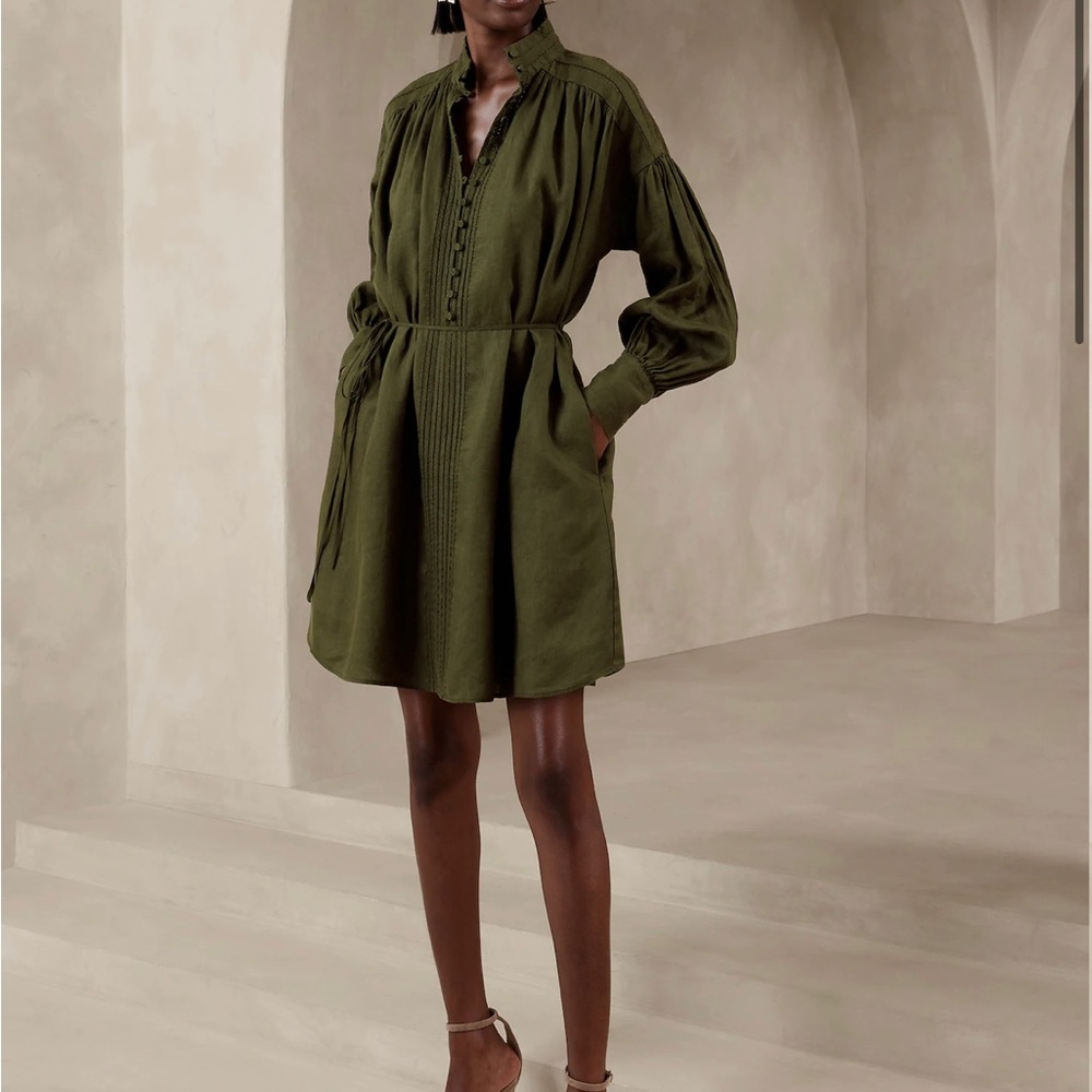 Banana Republic Factory European Linen Midi Dress